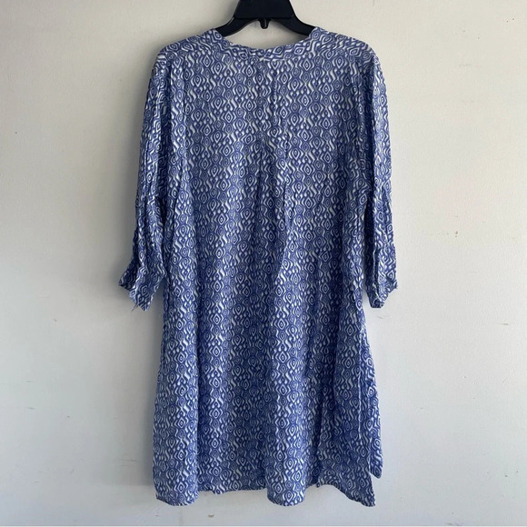 Masai Light Blue and White Print Dress 33252 - Picture 3 of 6